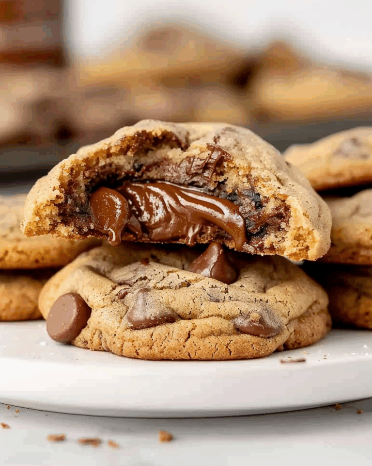 Nutella Stuffed Chocolate Chip Cookies