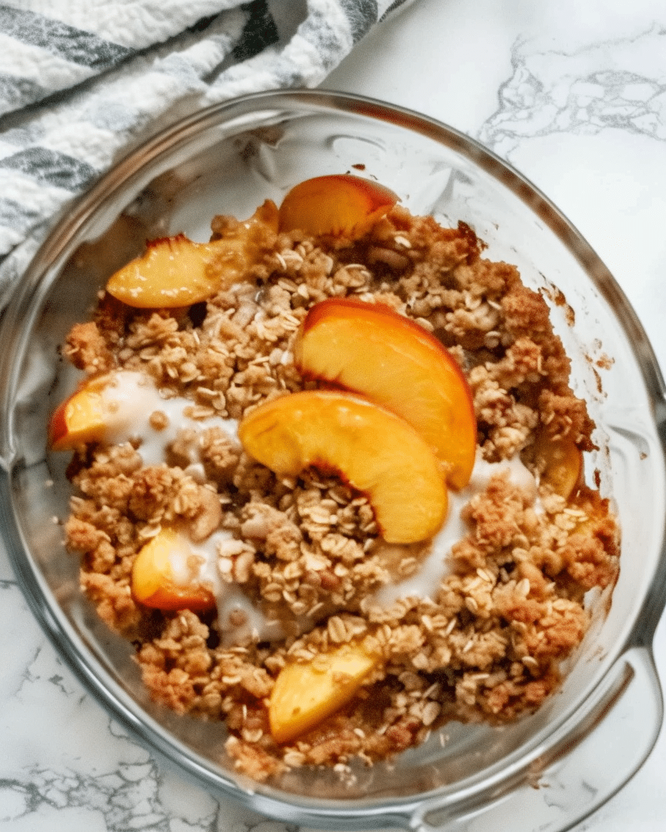 Easy Vegan Paleo Peach Crisp