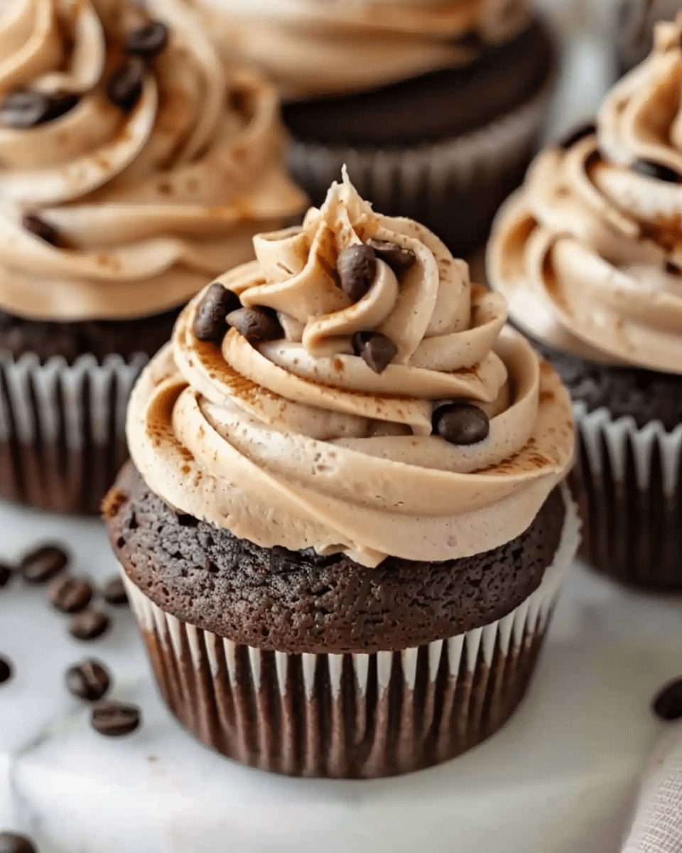Espresso Cupcakes with Espresso Frosting
