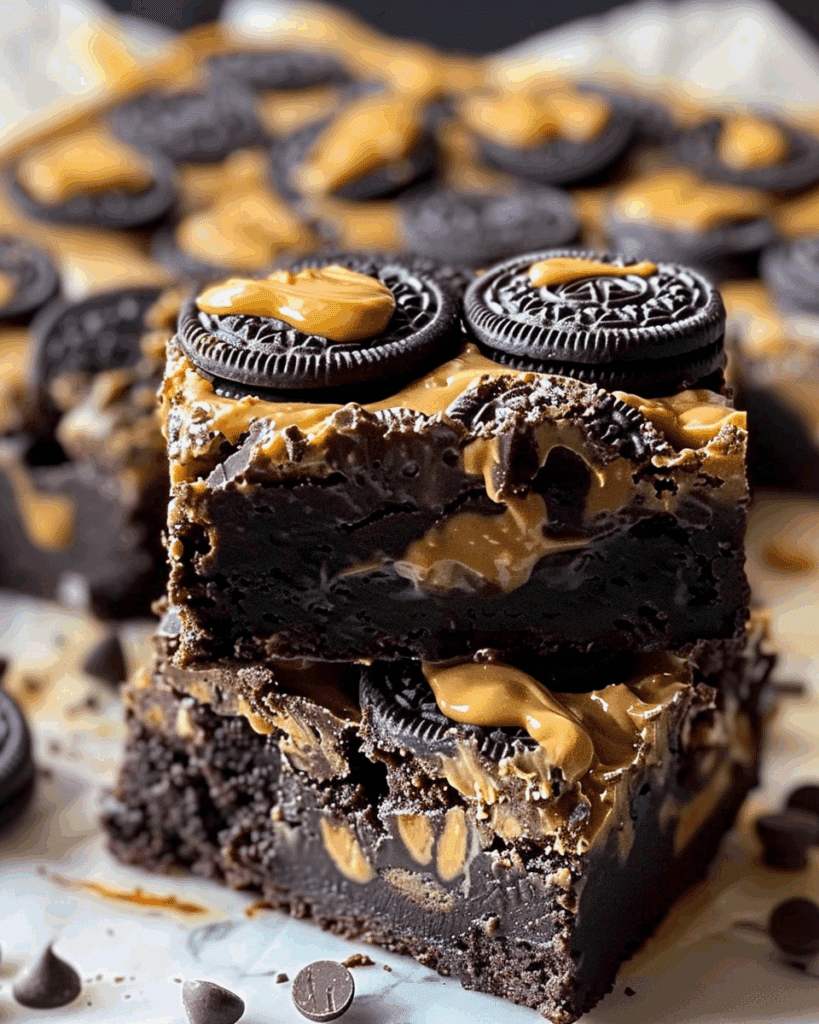Peanut Butter Oreo Brownie Bars