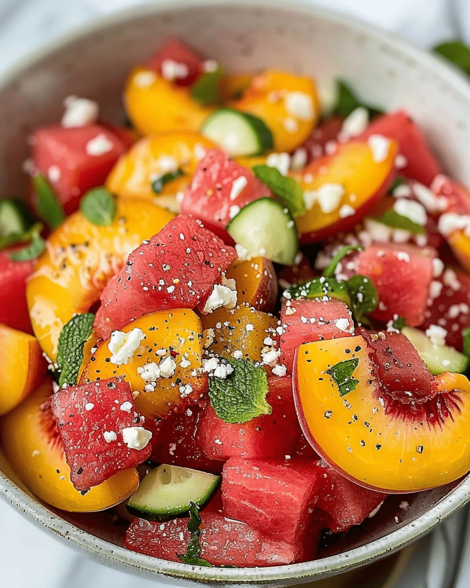 Peach Watermelon Salad
