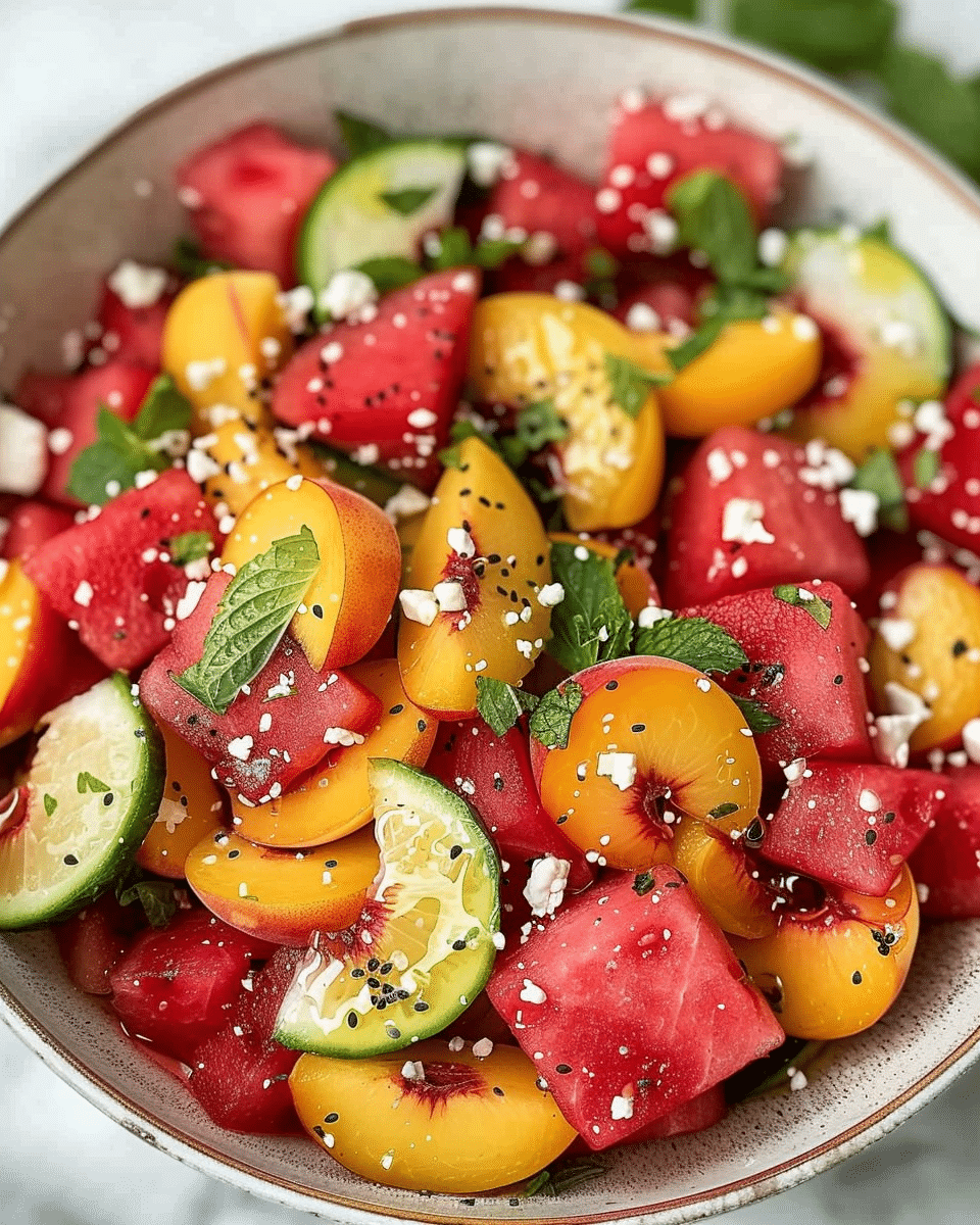 Peach Watermelon Salad