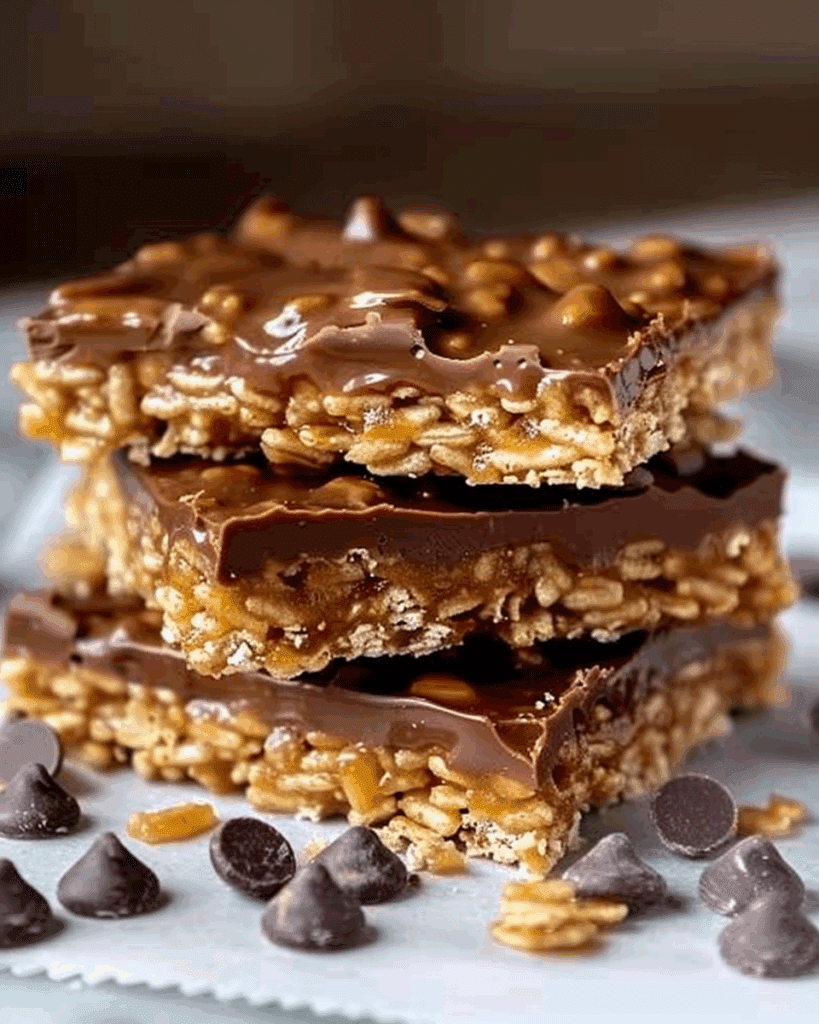 Caramel Chocolate Crunch Bars