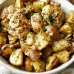 Crockpot Garlic Parmesan Chicken and Potatoes