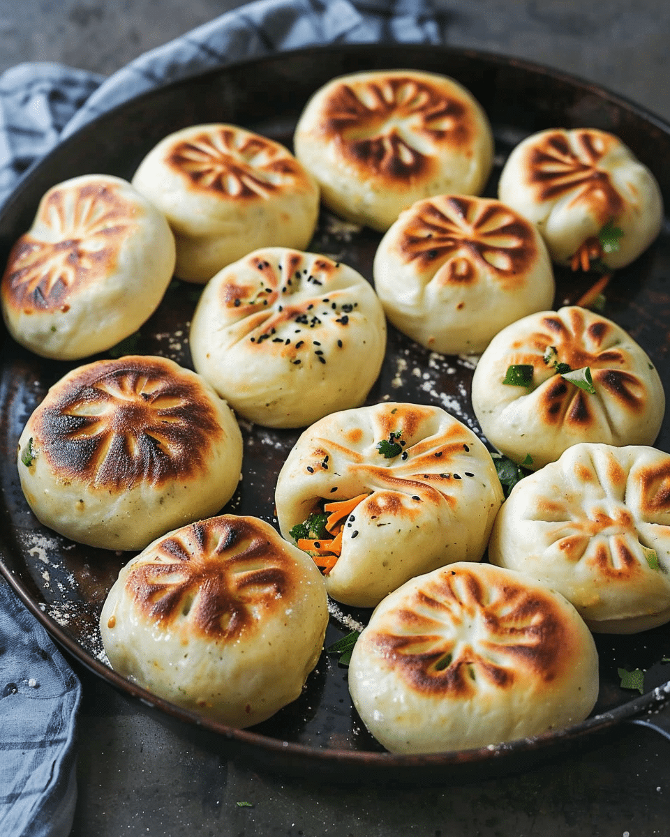 Vegan Crispy Bottom Veggie Buns