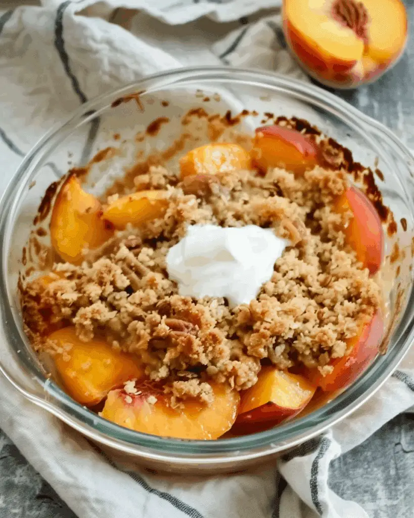 Easy Vegan Paleo Peach Crisp