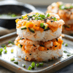 Spicy Shrimp Sushi Stacks