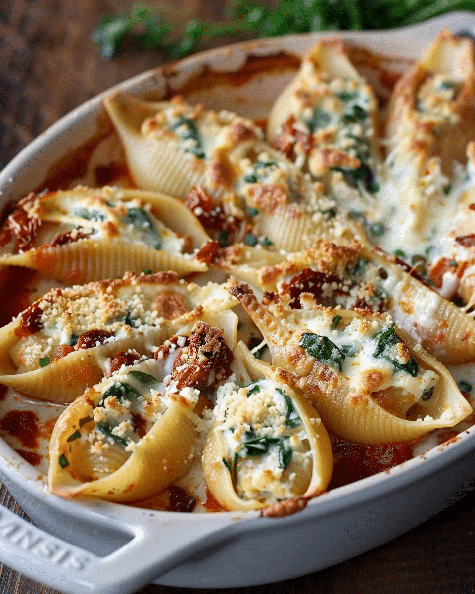 Creamy Sun-Dried Tomato and Ricotta Stuffed Shells