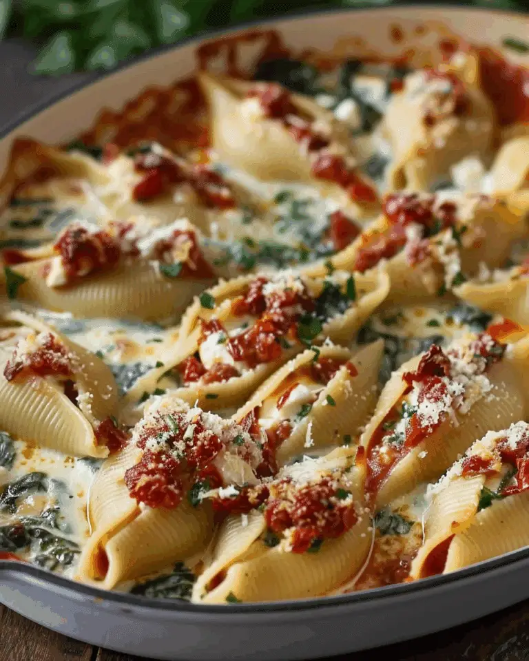 Creamy Sun-Dried Tomato and Ricotta Stuffed Shells