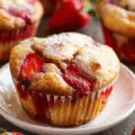 High Protein Strawberry Cottage Cheese Muffins
