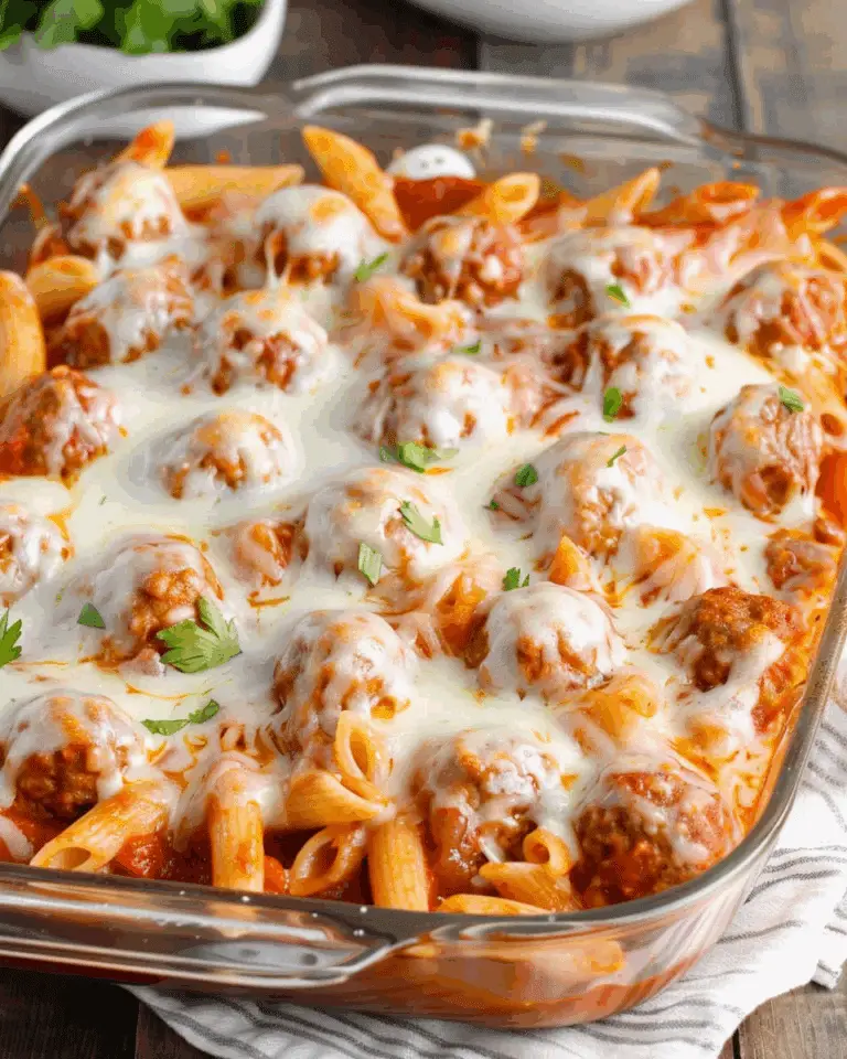 Dump and Bake Meatball Casserole