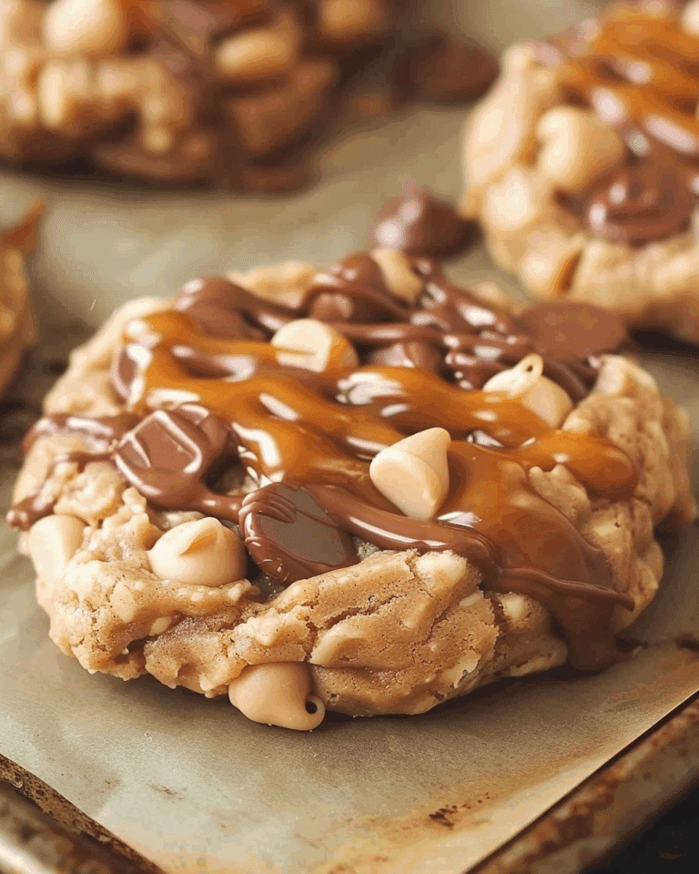 Peanut Butter Chocolate Caramel Cookies