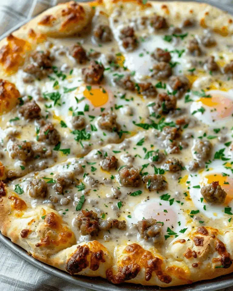 Sausage Gravy Biscuit Breakfast Pizza