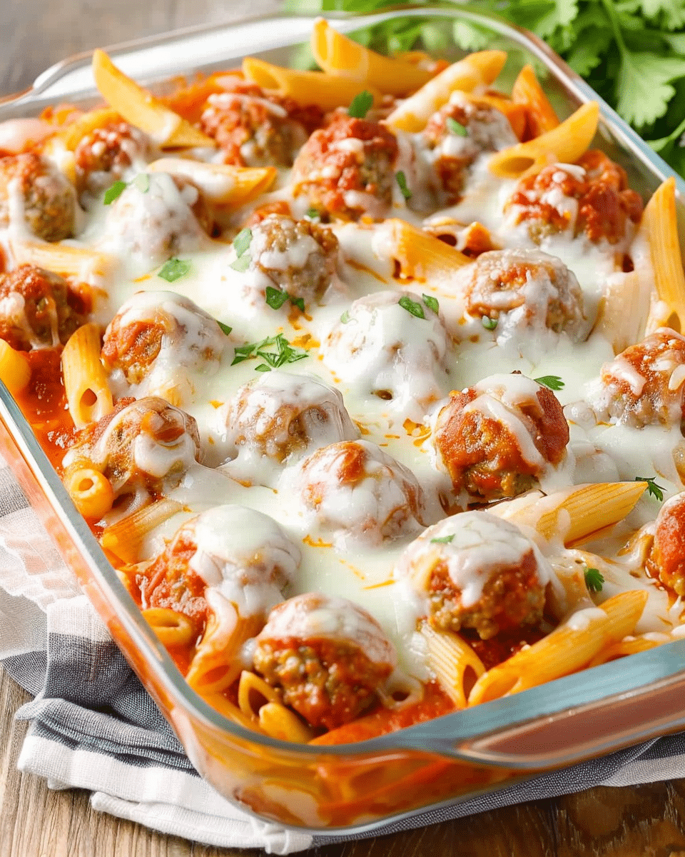 Dump and Bake Meatball Casserole