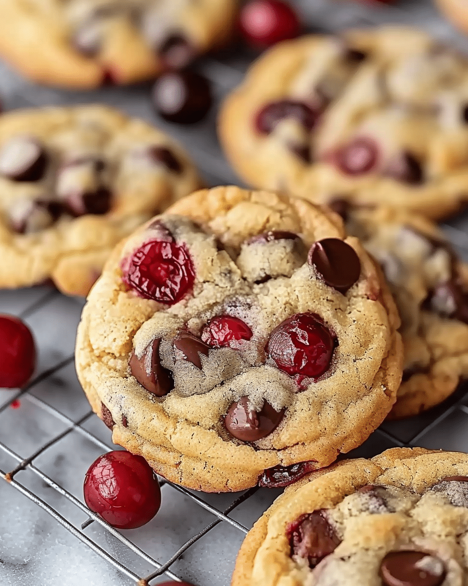 Maraschino Cherry Chocolate Chip Cookies