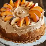 Peach Cake with Brown Sugar Frosting