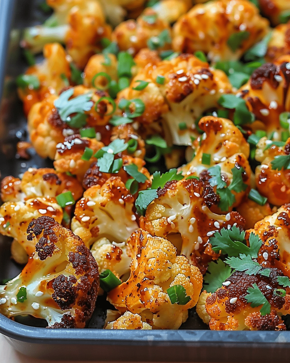 Sweet and Spicy Baked Cauliflower