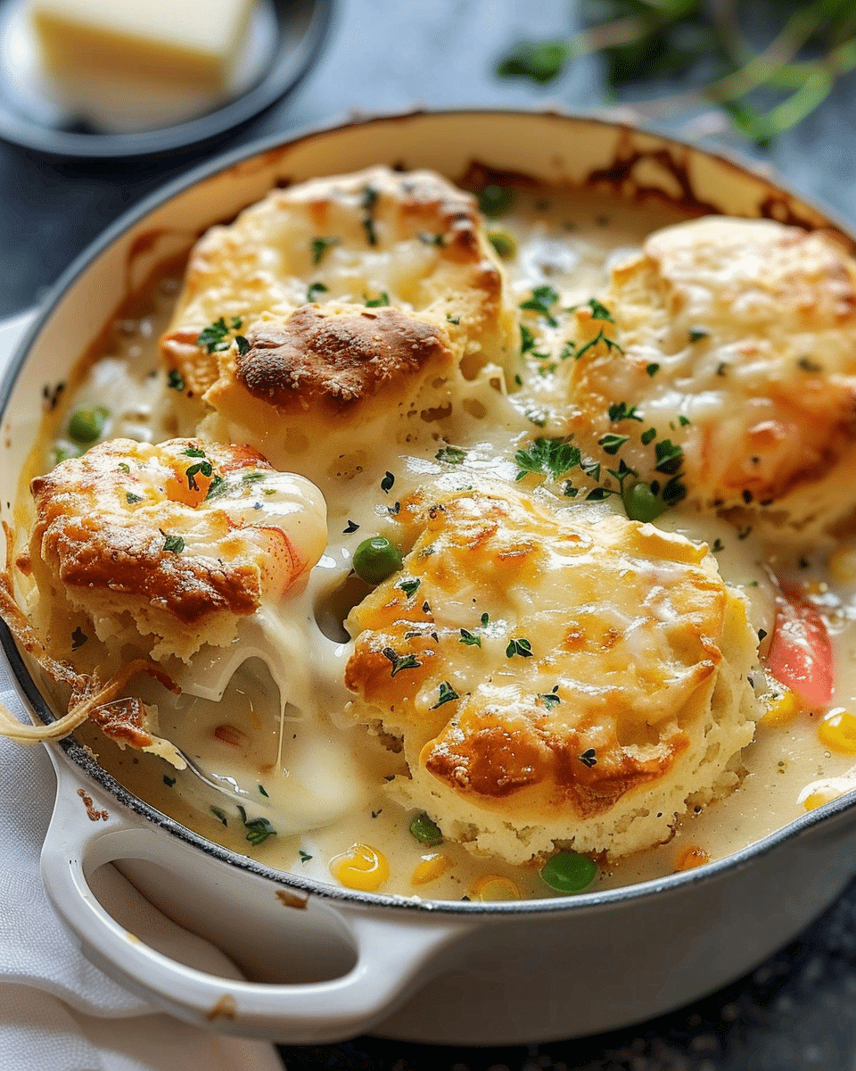 Cheddar Bay Biscuit Seafood Pot Pie