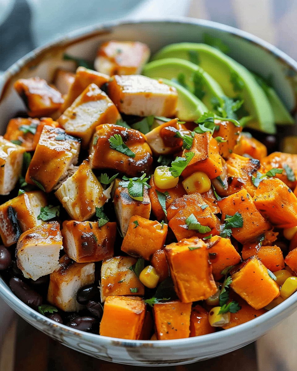 BBQ Chicken Sweet Potato Bowl