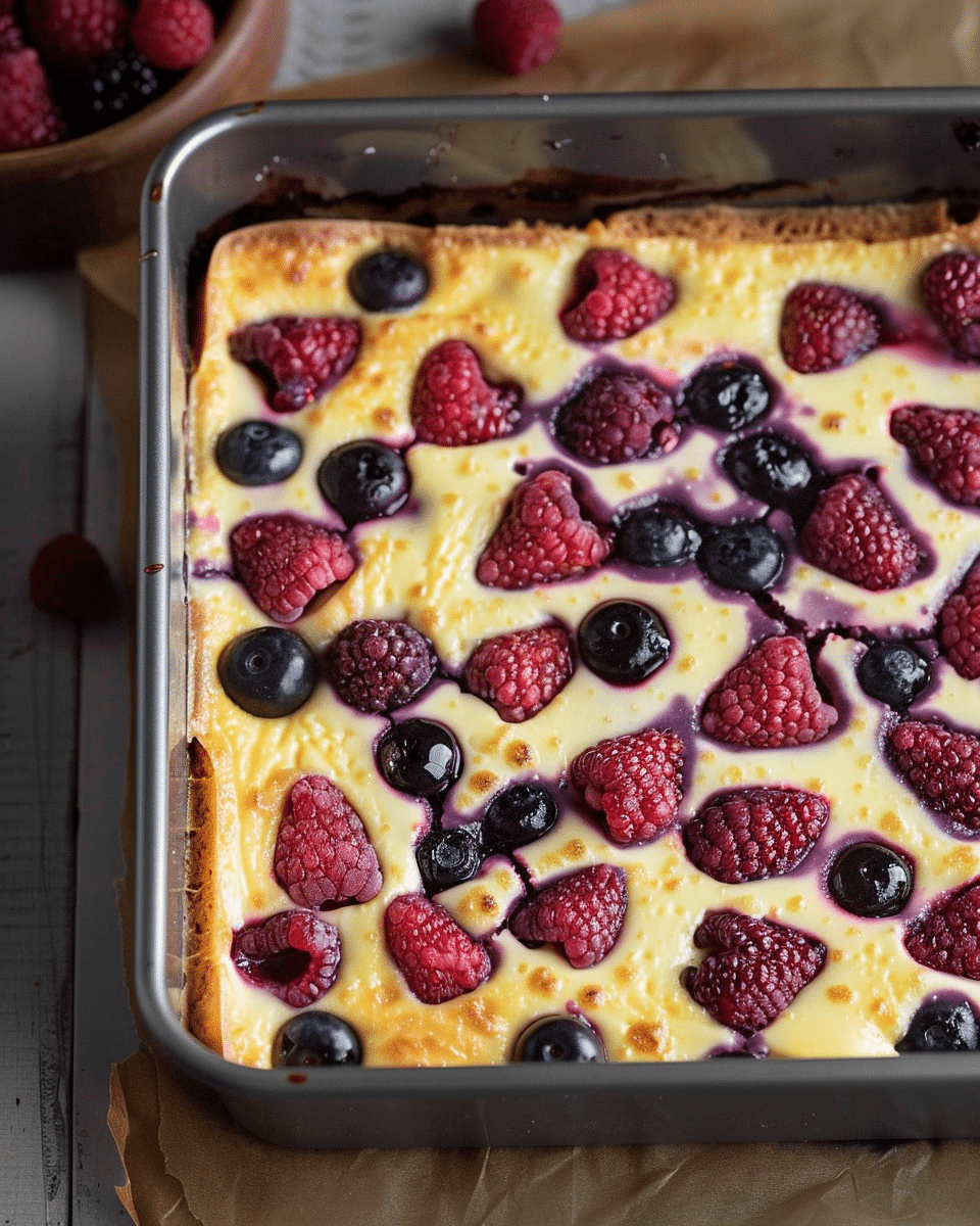 Berry Baked Yogurt
