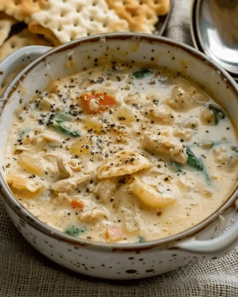 Creamy Italian Ground Chicken Soup