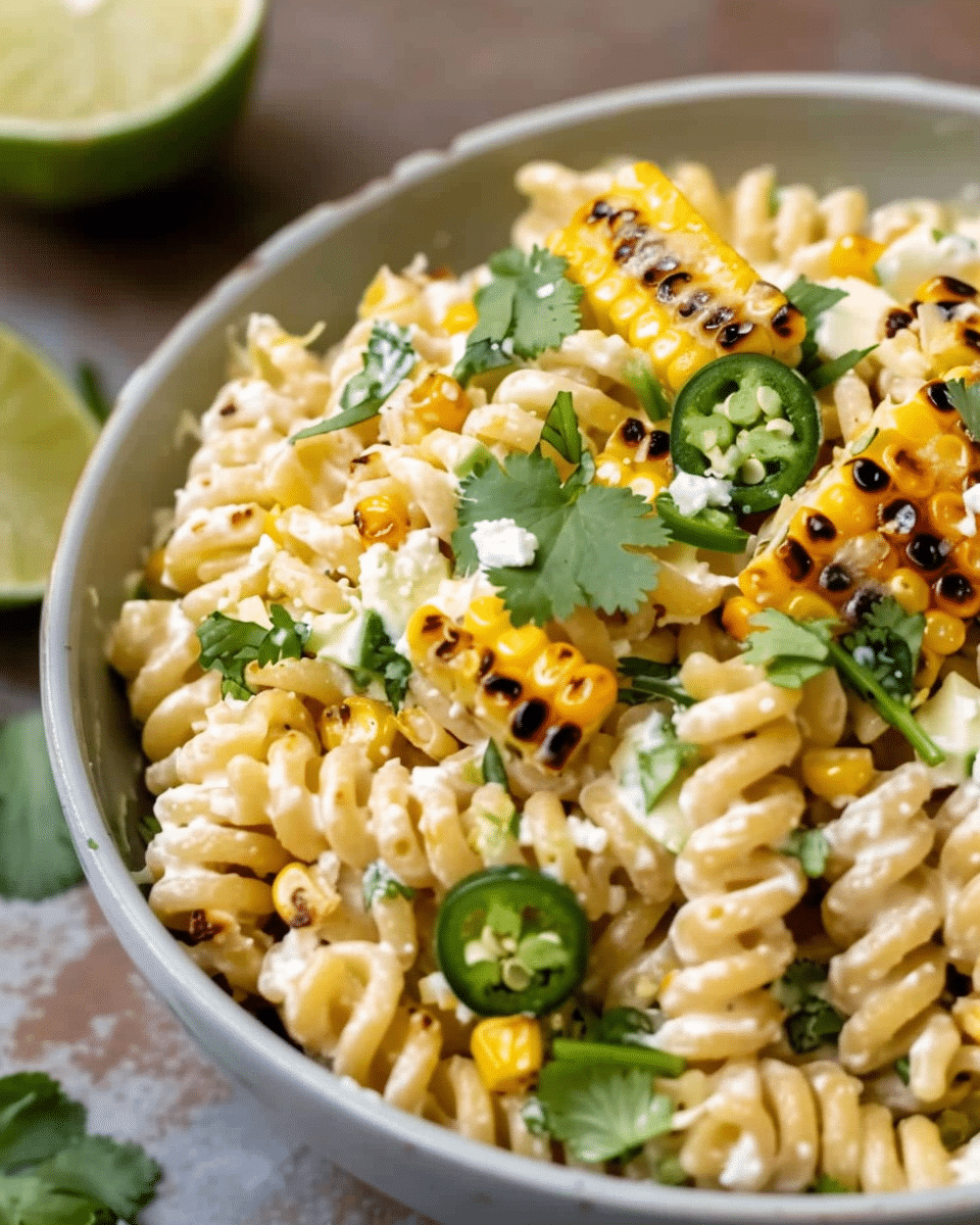 Creamy Street Corn Pasta Salad