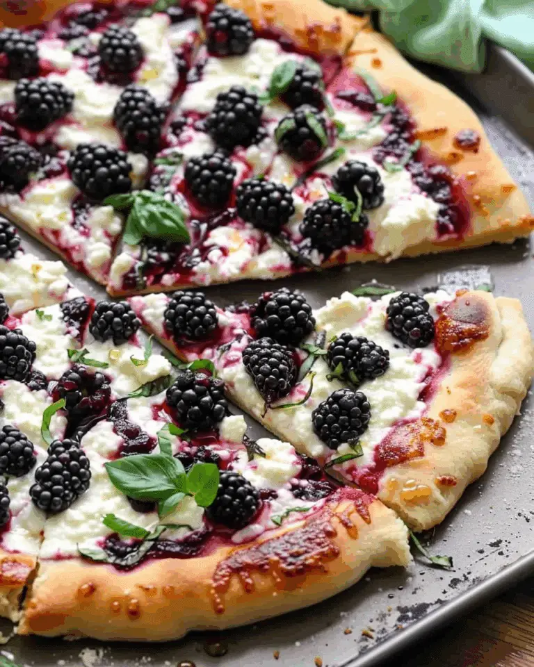 Blackberry Basil Ricotta Pizza