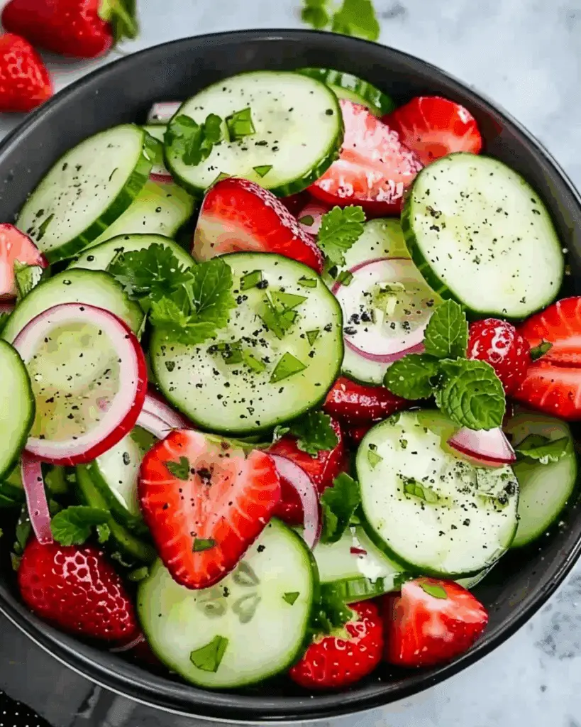 Cucumber Strawberry Salad