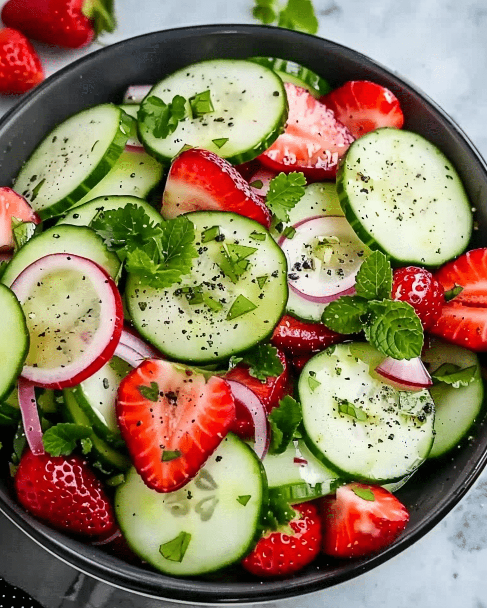 Cucumber Strawberry Salad