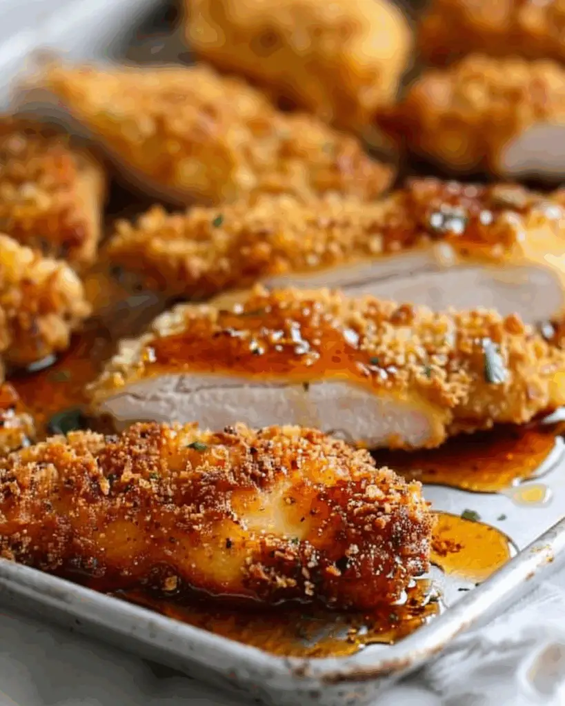 Baked Crunchy Hot Honey Chicken