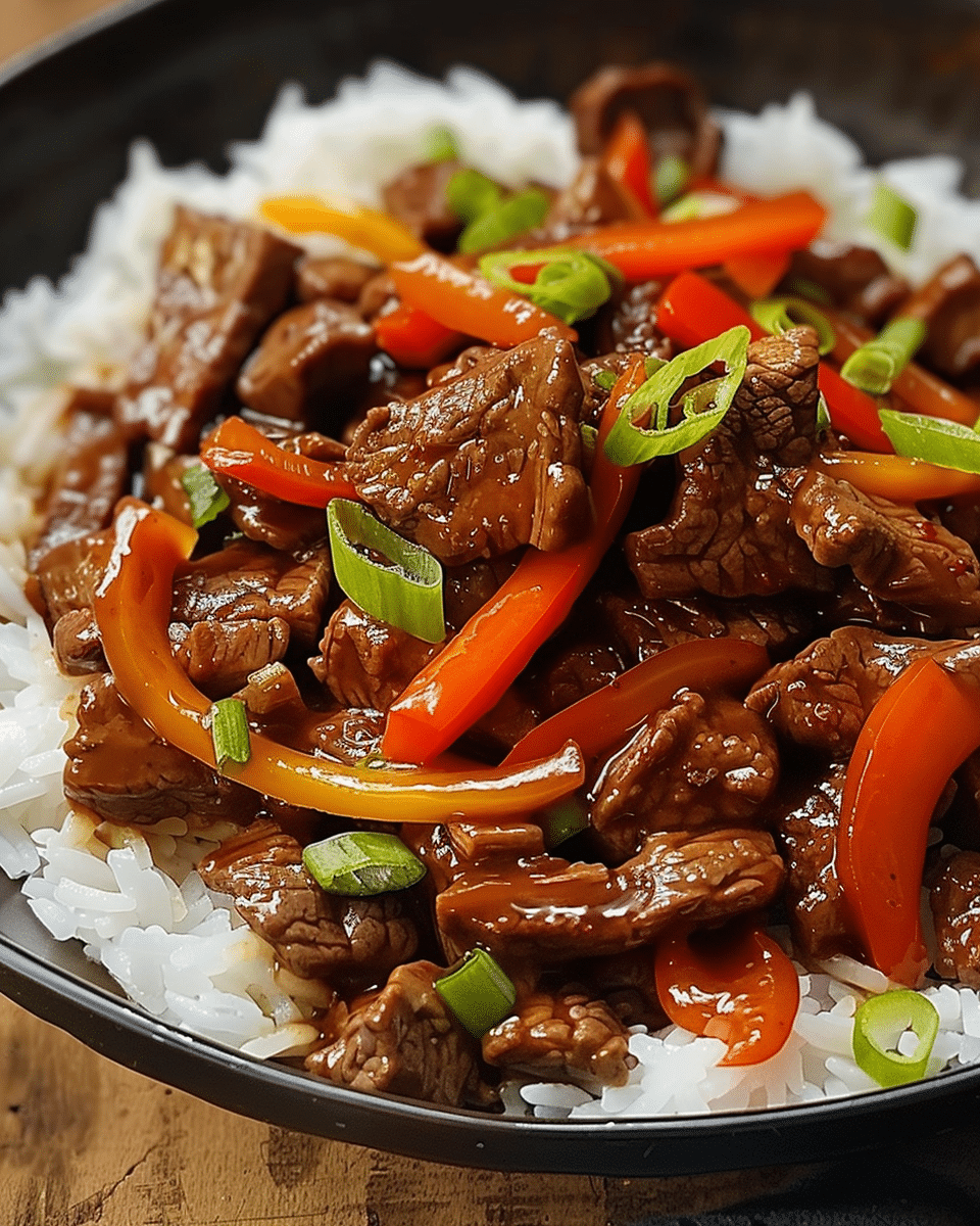 Beef in Black Bean Sauce