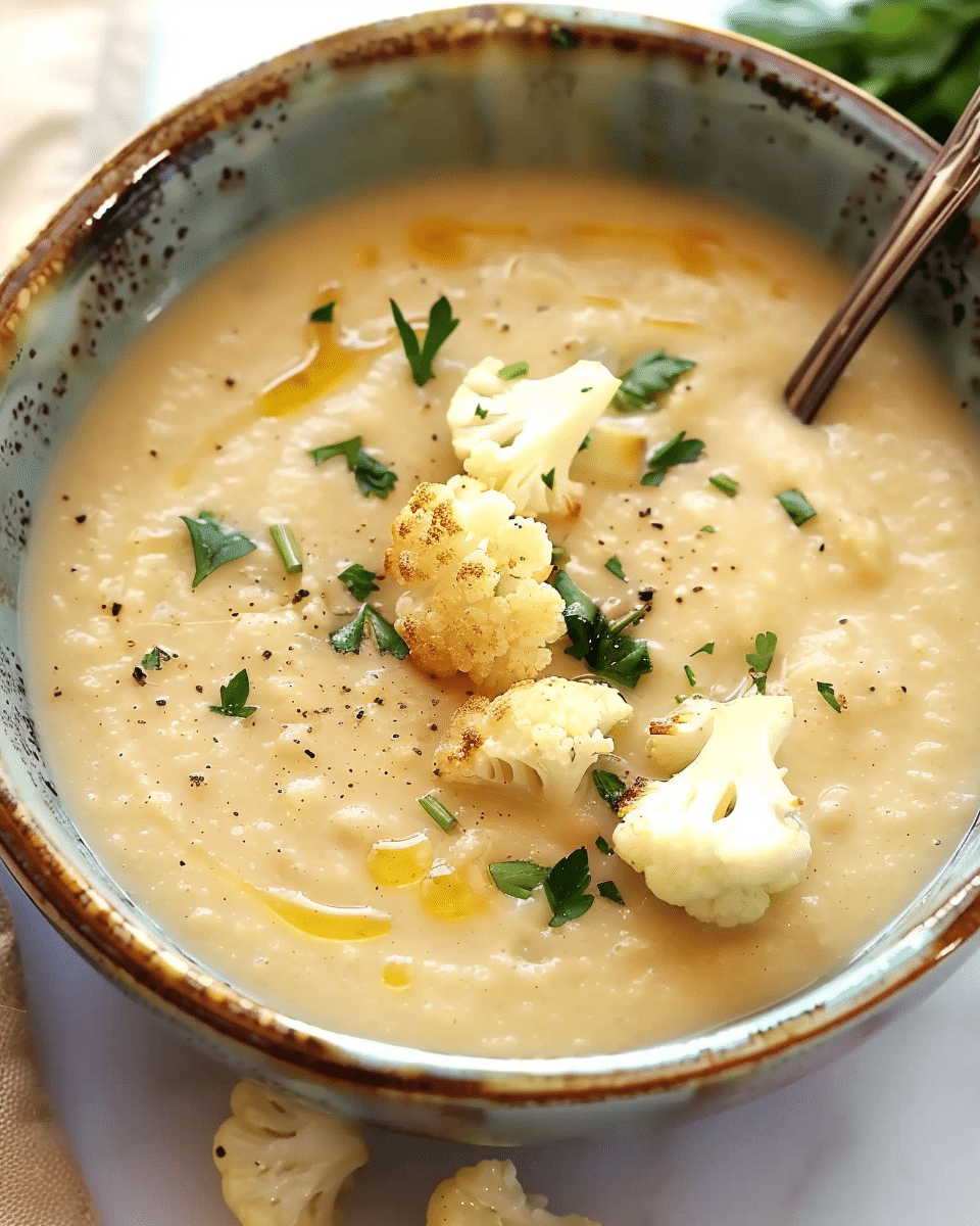 Creamy Cauliflower White Bean Soup