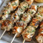 Ranch Garlic Parmesan Chicken Skewers