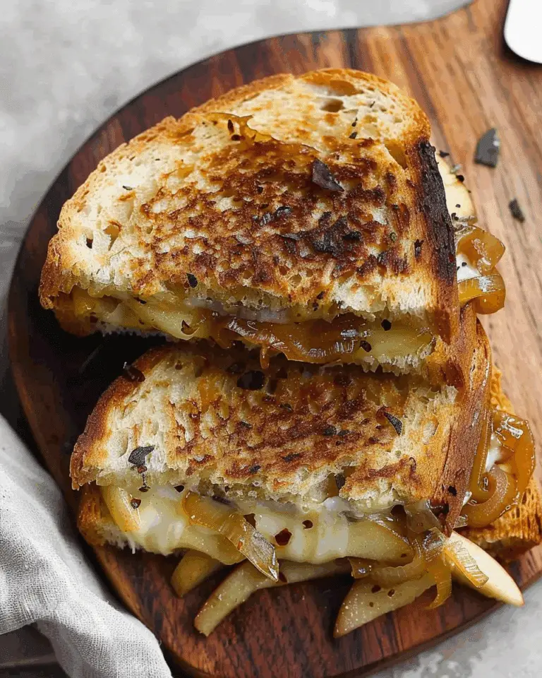 Caramelized Onion Apple Grilled Cheese Sandwich