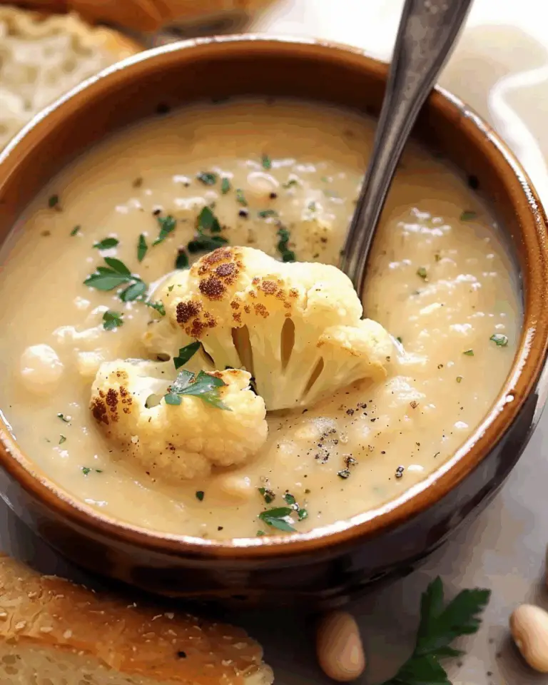 Creamy Cauliflower White Bean Soup