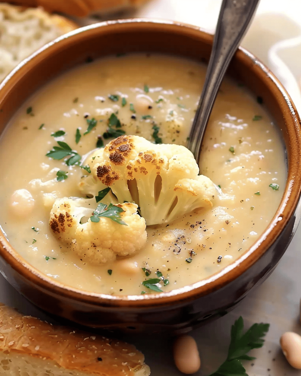 Creamy Cauliflower White Bean Soup