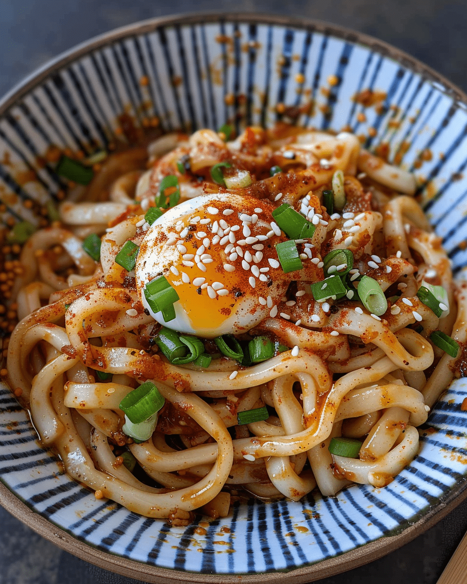 Chili Garlic Udon Noodles