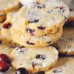 Cranberry Orange Shortbread Cookies