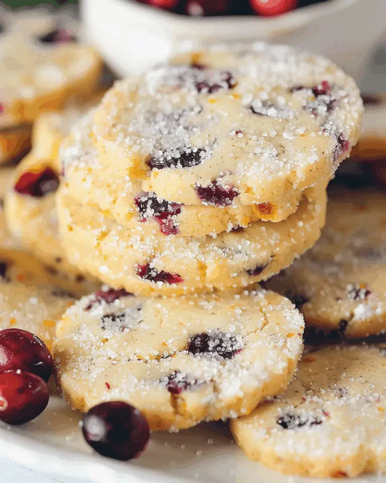 Cranberry Orange Shortbread Cookies
