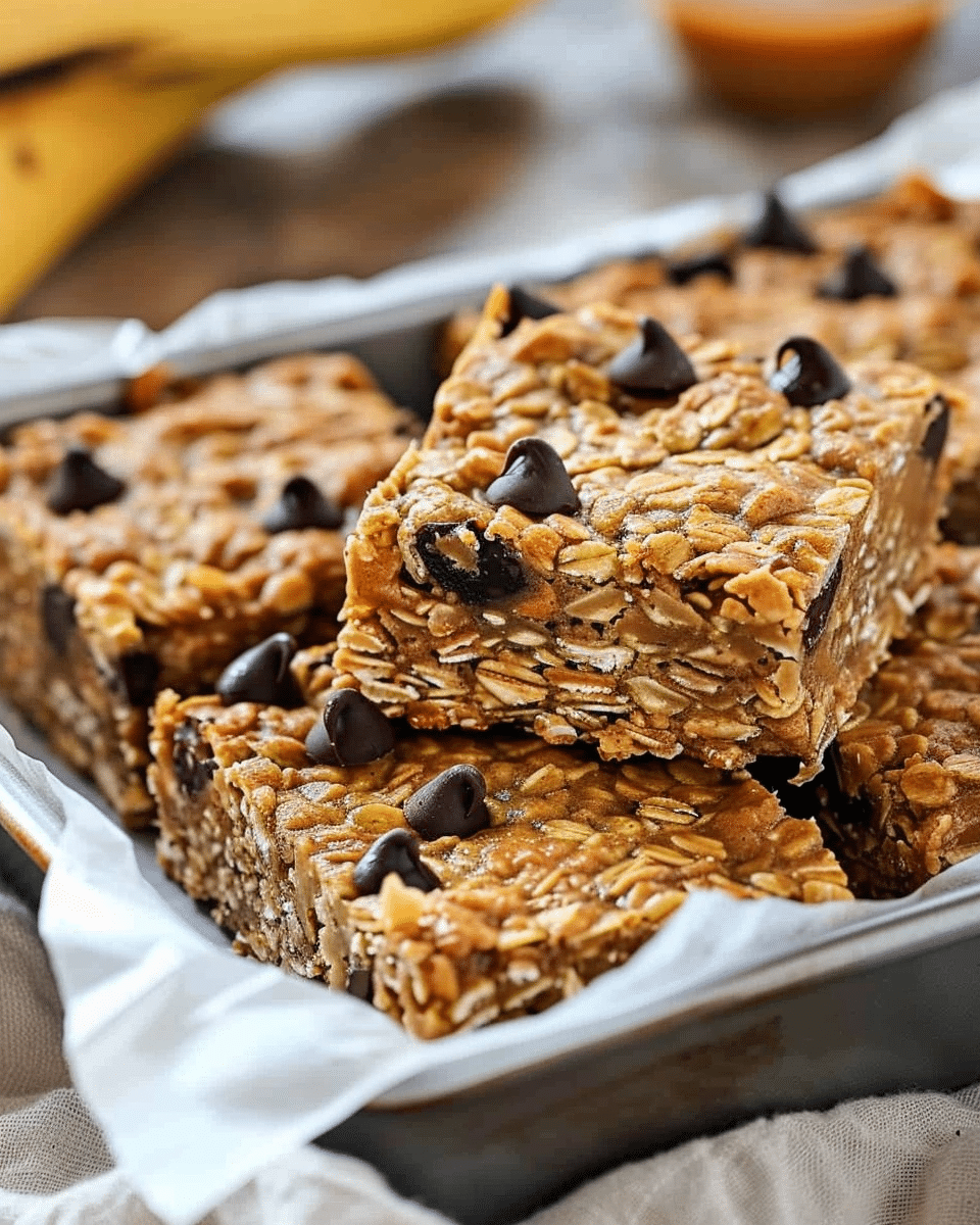 Banana Peanut Butter Oatmeal Bars