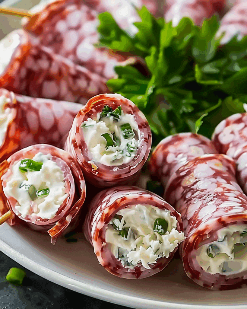 Cream Cheese Salami Roll-Ups