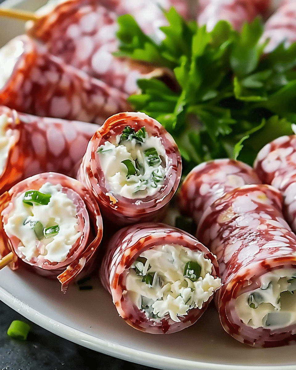Cream Cheese Salami Roll-Ups