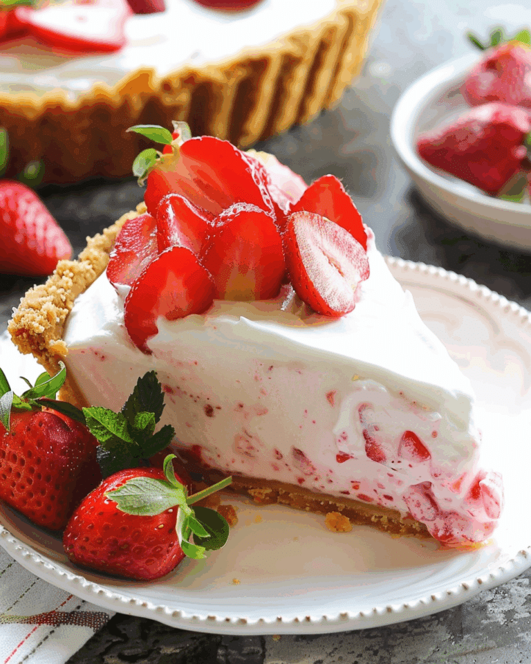 Frozen Strawberry Cream Pie