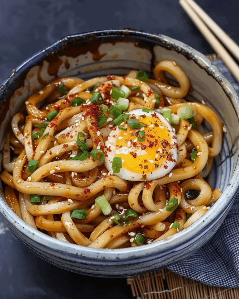 Chili Garlic Udon Noodles