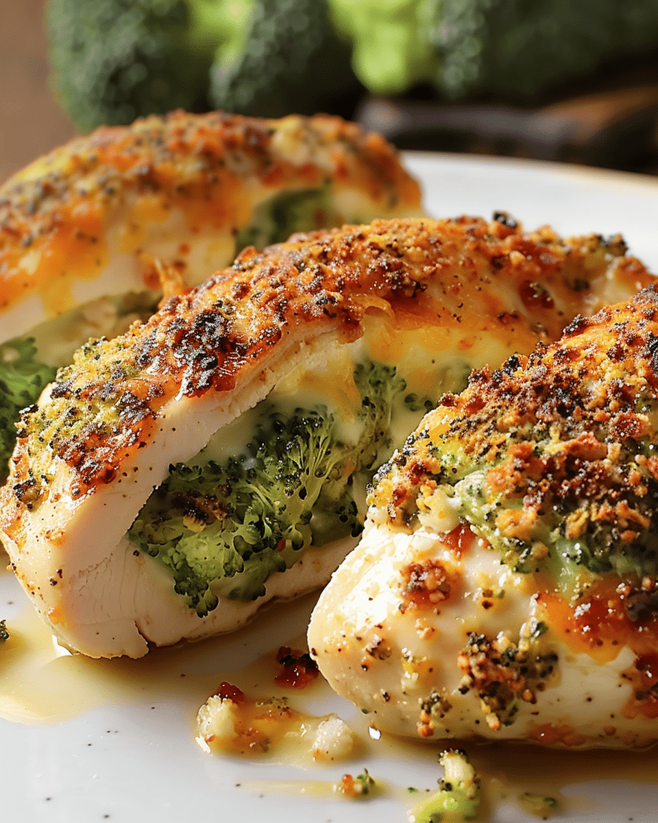 Broccoli Cheese Stuffed Chicken