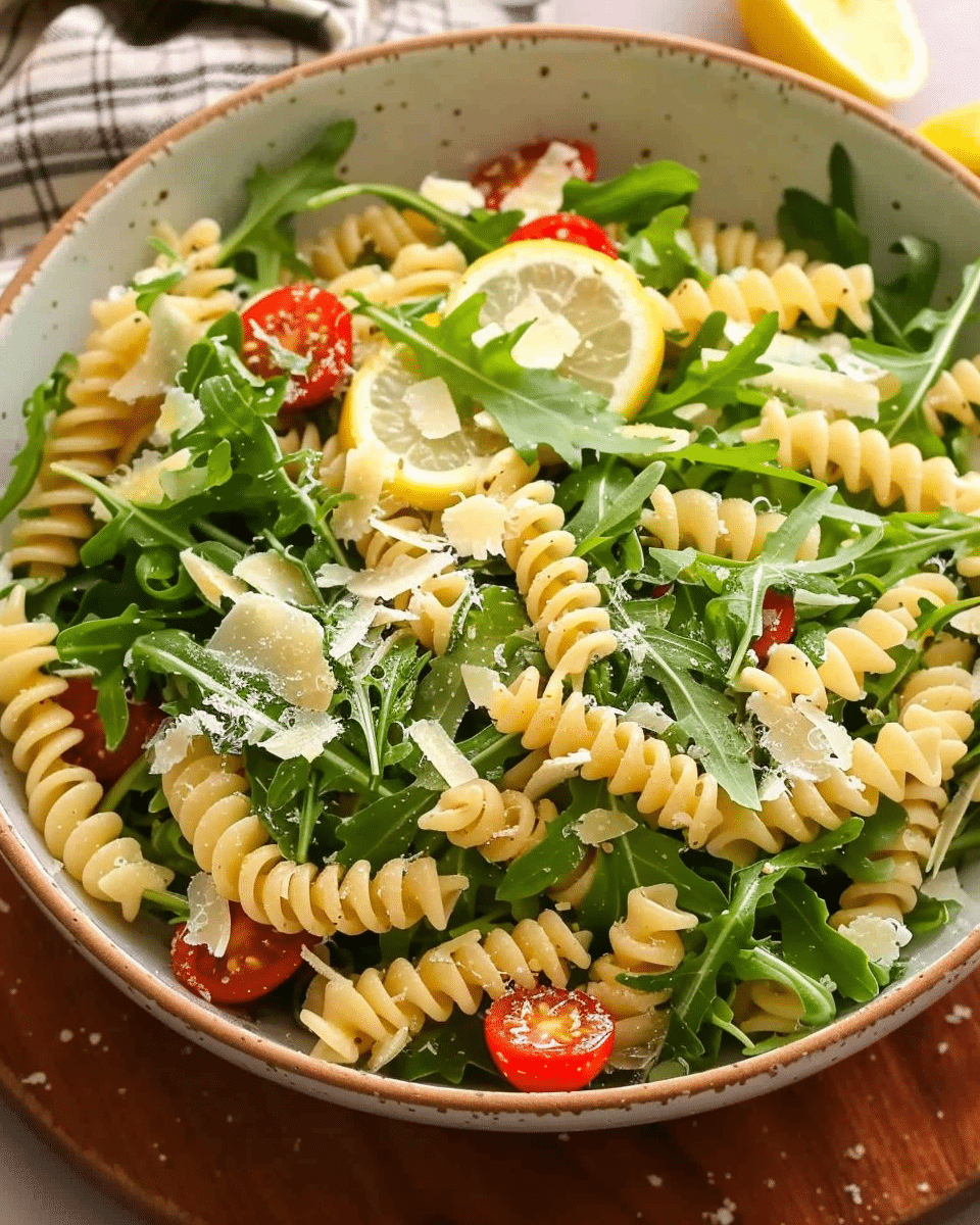 Refreshing Lemon Arugula Pasta Salad