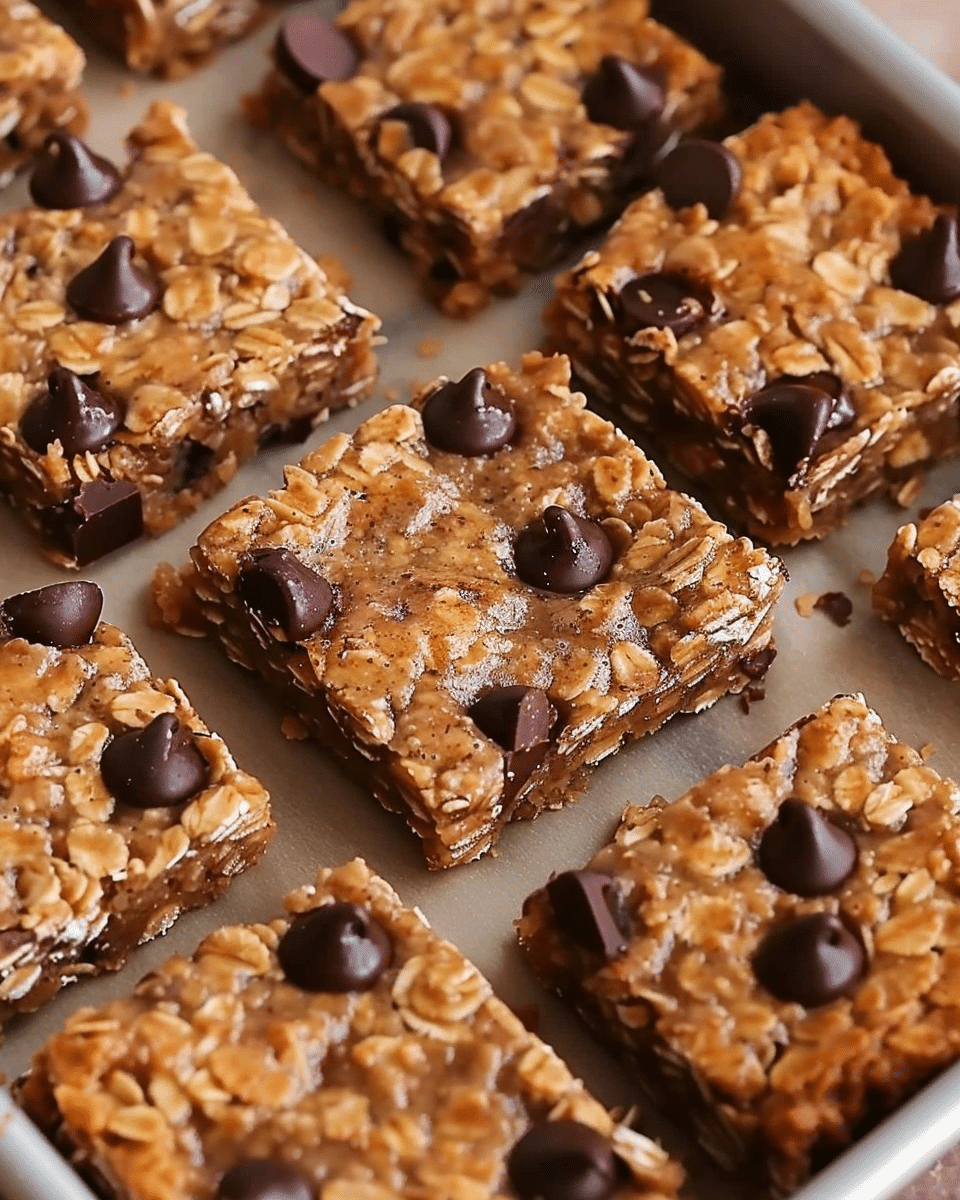 Healthy Chocolate Chip Oat Bars