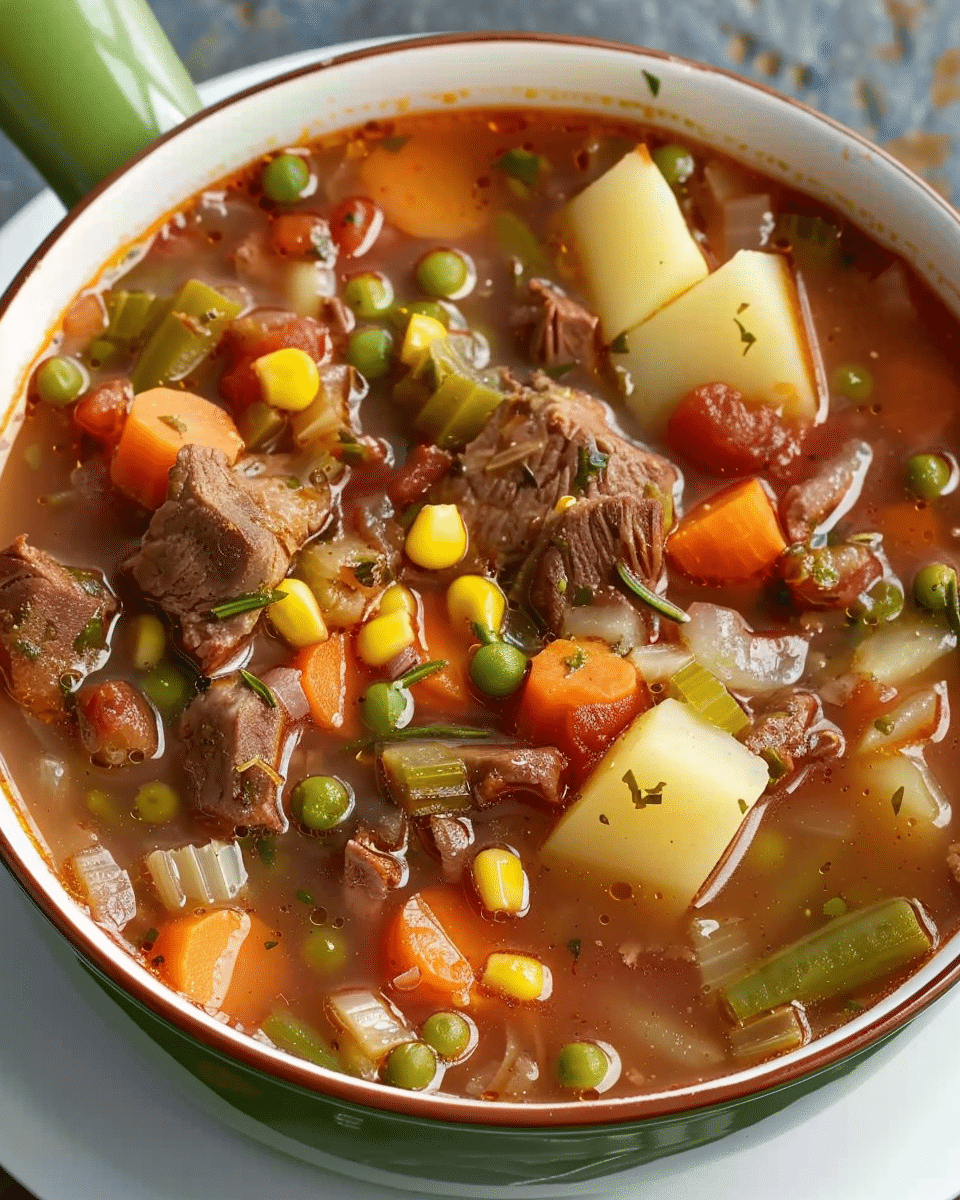 My Mom's Old-Fashioned Vegetable Beef Soup