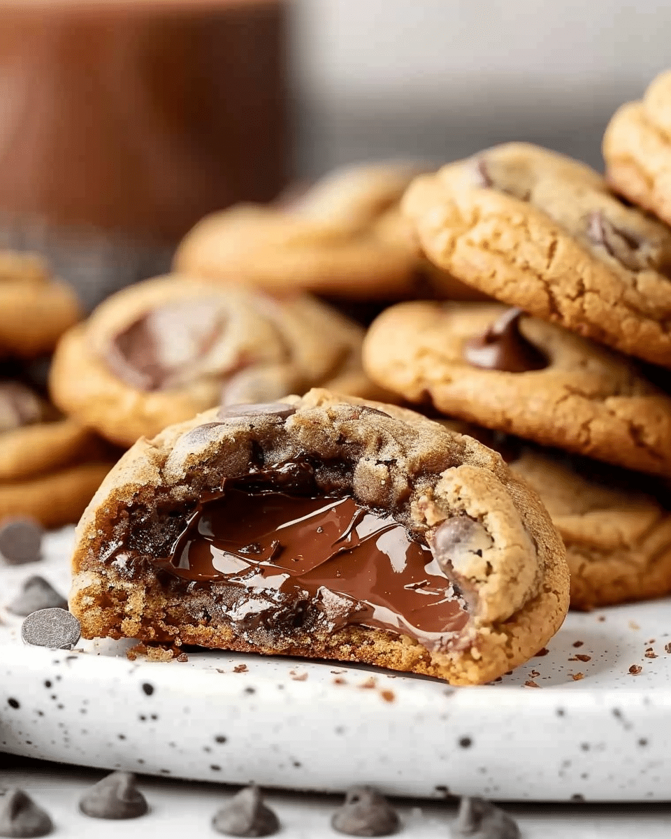 Nutella Stuffed Chocolate Chip Cookies