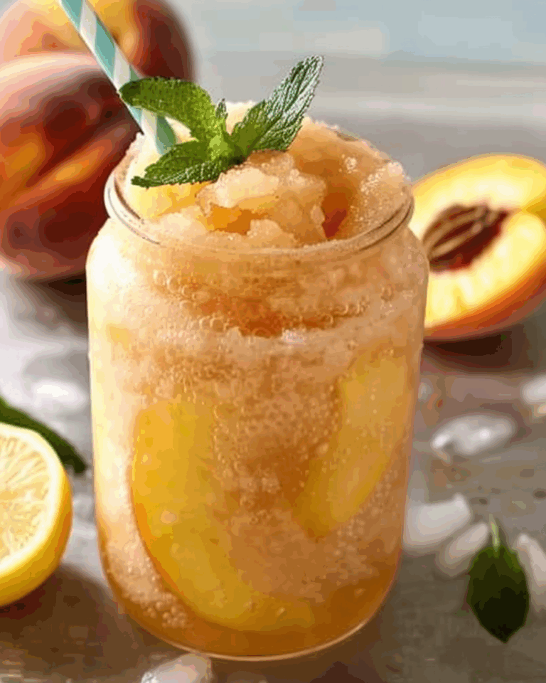 Peach Lemonade Slush
